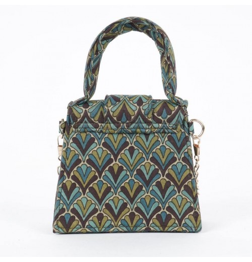 Olive Mist Blockprinted Chiq Bag Premium luxury Women Mini Bags Made in India Product from Indian Manufacturer and Exporter