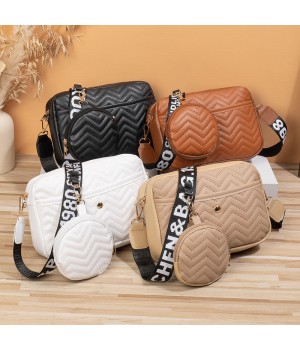 2023 Women Personality Small Square Bags Wave PU Waterproof Purses Waist Bag Washing Crossbody Bag