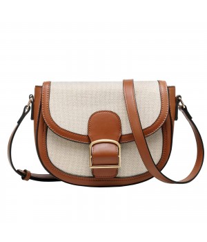 Customizable Luxury Vintage Saddle Bag for Ladies Small Shoulder Crossbody Bag with Single Shoulder Strap Novel Design