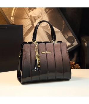 2024 New Block Design Luxury Handbag for Middle aged Mom's Bag, Single Shoulder Crossbody Bag, Genuine Leather Women's Bag Trend