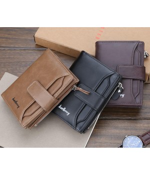 Customizable Baellerry leather mens wallet Coin Purses Cards Holder Pocket Men's Purse Coin Pouch men short wallet