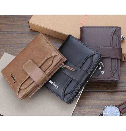 Customizable Baellerry leather mens wallet Coin Purses Cards Holder Pocket Men's Purse Coin Pouch men short wallet