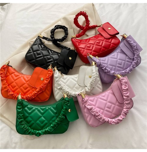 Women's Crocodile Pattern Zipper Handbags Shoulder Bag PU Leather Chain Hand Bags.Z0878