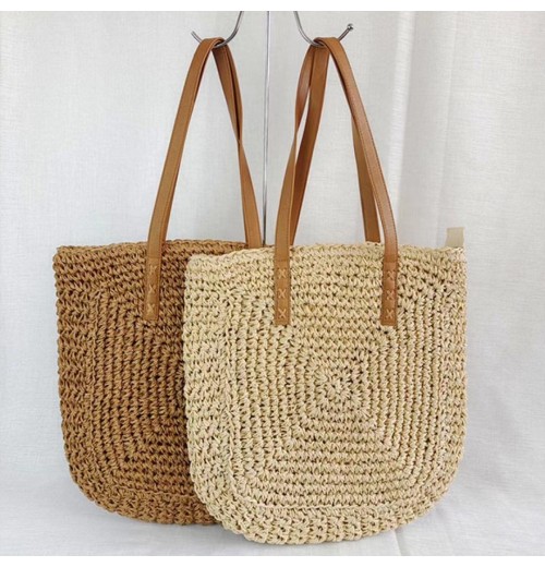 2024 New Seaside Summer Beach Holiday Summer Idyllic Woven Bag Vintage Handbag