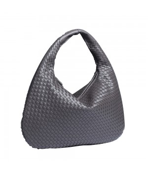 Woven Leather Handbags Handmade Hobo Purse Top-handle Shoulder Bag Underarm Tote Bags for Women