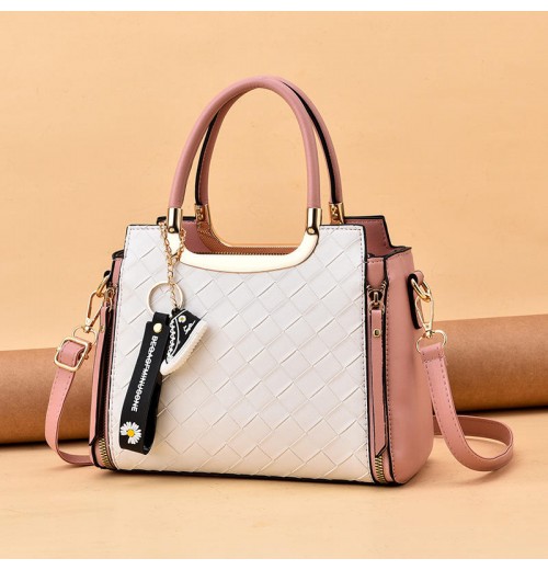 Luxurious PU Lined Zipper Closure Shoulder Crossbody Bag with Single Adjustable Strap