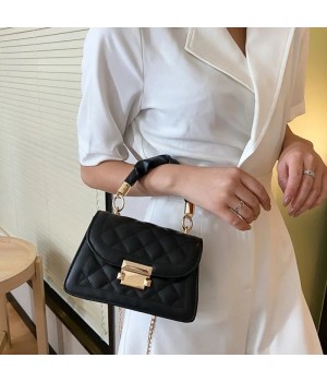 I-0221 Wholesale Fashion Female Leather Handbag Small Square Chain Crossbody Bag Women Shoulder Bags