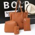 SHWL2722 Promotion cheap leather handbags for women 4pcs in a set big size tote handbags ladies luxury shoulder crossbody bag