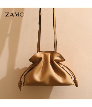 Crossbody Fashion Unique Real Leather Shoulder Bags Luxury Bucket Bags Women Handbags