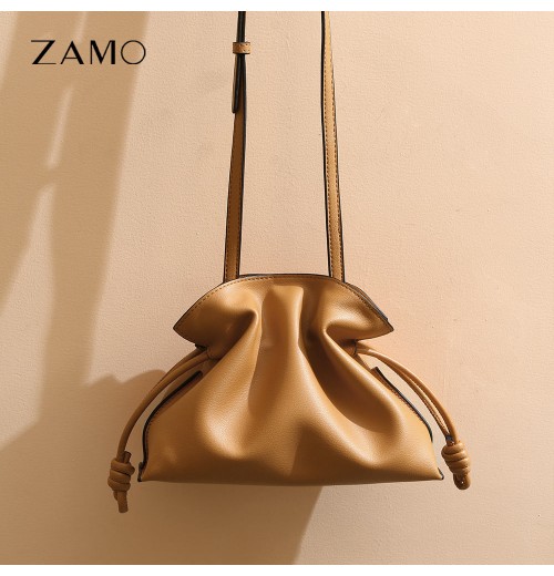 Crossbody Fashion Unique Real Leather Shoulder Bags Luxury Bucket Bags Women Handbags