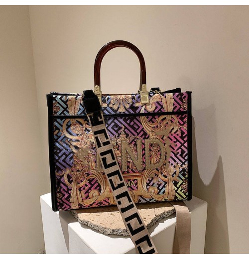 2024 new women's designer luxury fashion handbag shoulder bag crossbody bag graffiti painted and printed bag