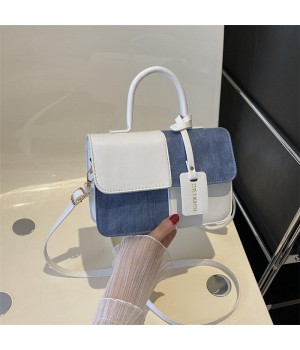 Wholesale Splice Shoulder Bags Fashion PU Leather Ladies Handbags Square Underarm Crossbody Bag Block