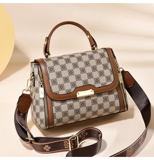 2025 Button Lock Women'S Office Shoulder Crossbody Bag Luxury Leather Printed Mini Dinner Handbag